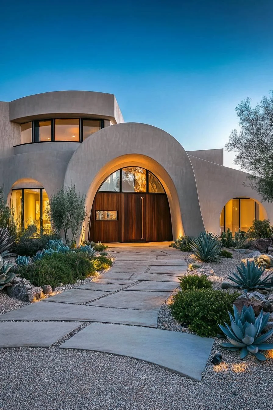 A Mediterranean Villa with Wave-Like Architecture