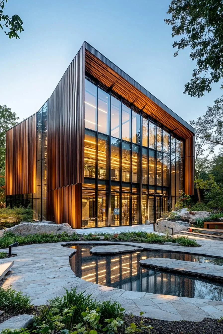 A Lantern-Inspired Modern Building