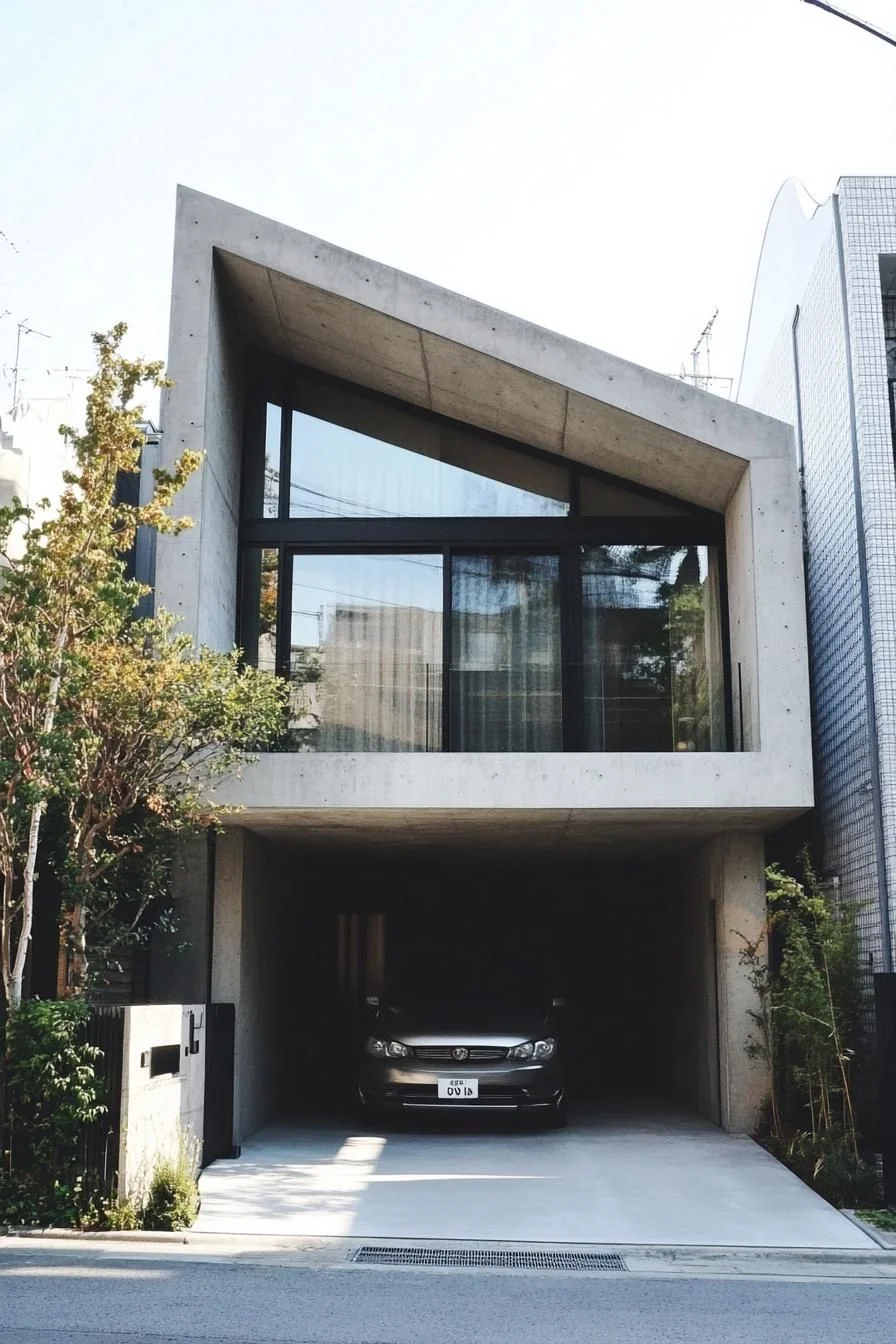 Angular Home With Concrete Character