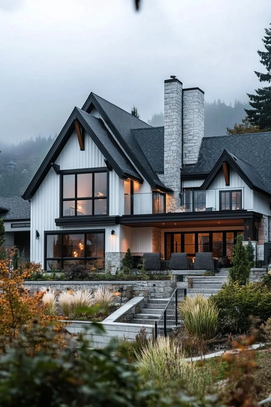 Modern Mist Over a Tudor Home