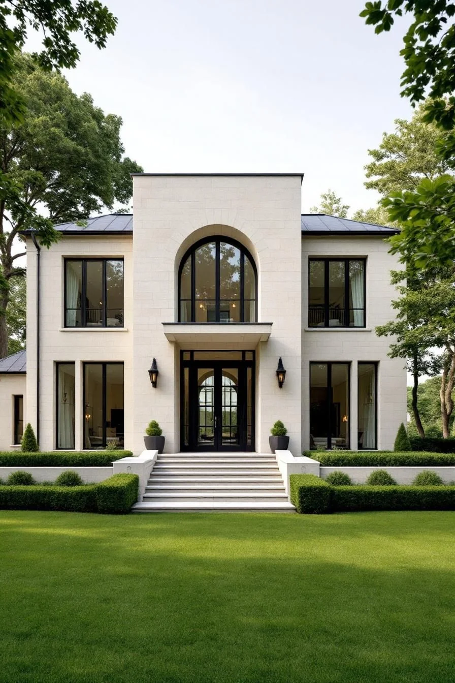 Parisian-Style Stone Home Design