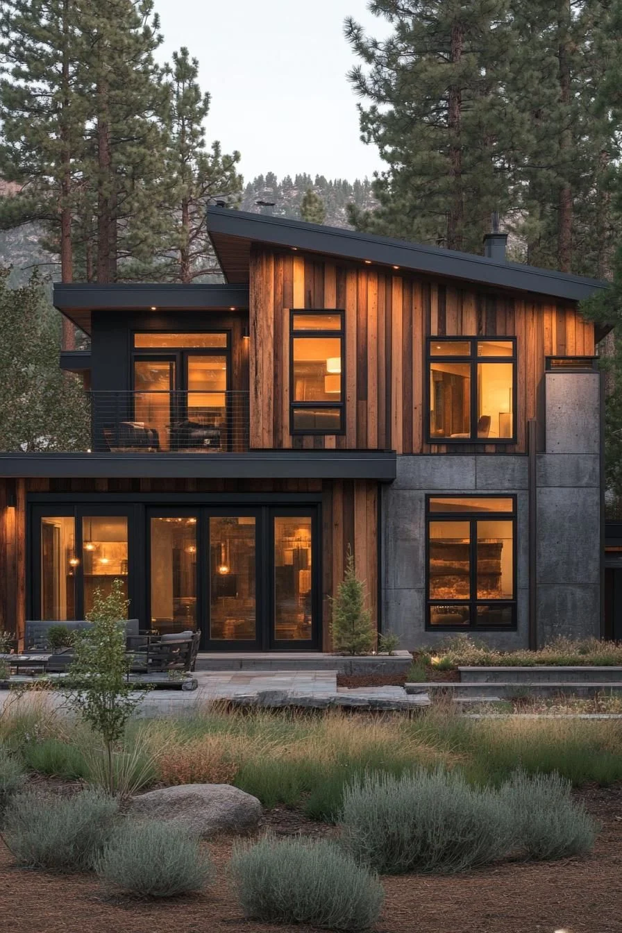 Wooded Retreat with a Timber Facade