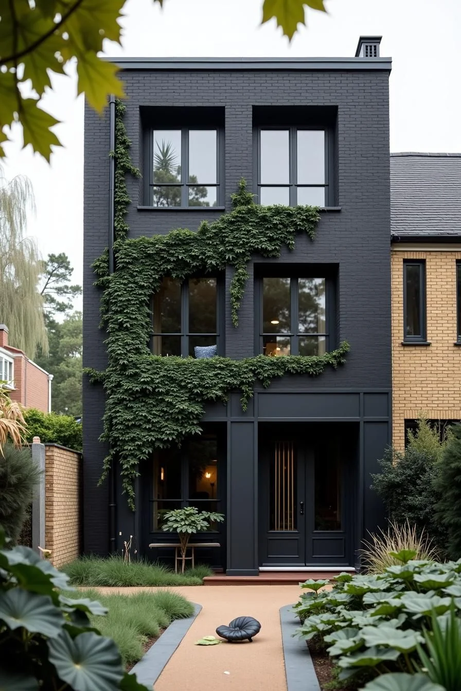 Where Ivy Meets an Ebony Edifice