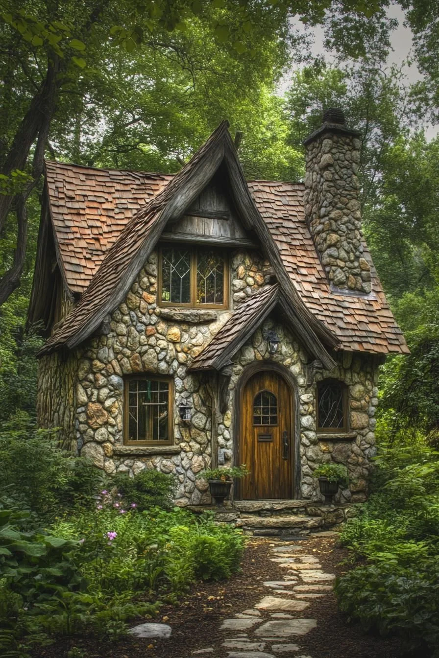 A Storybook Cottage Built from Cobblestone