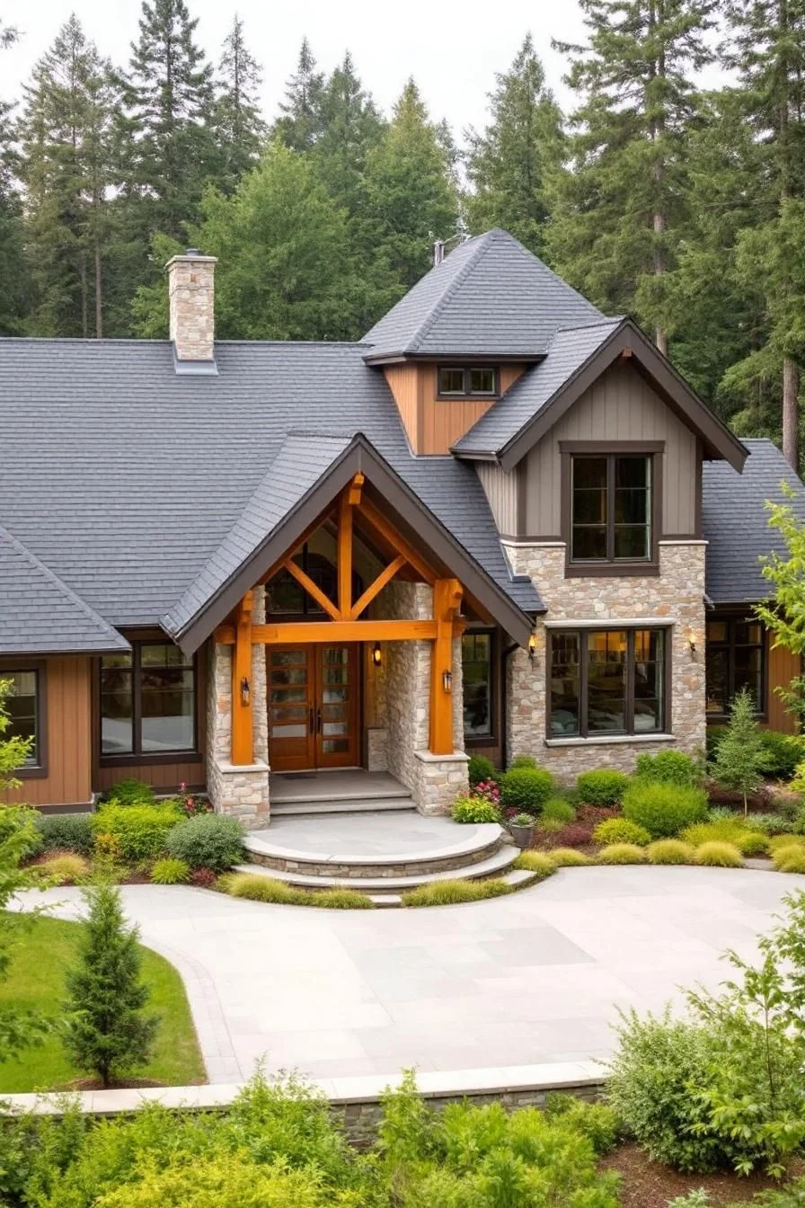 A Cozy Wooded Craftsman Lodge