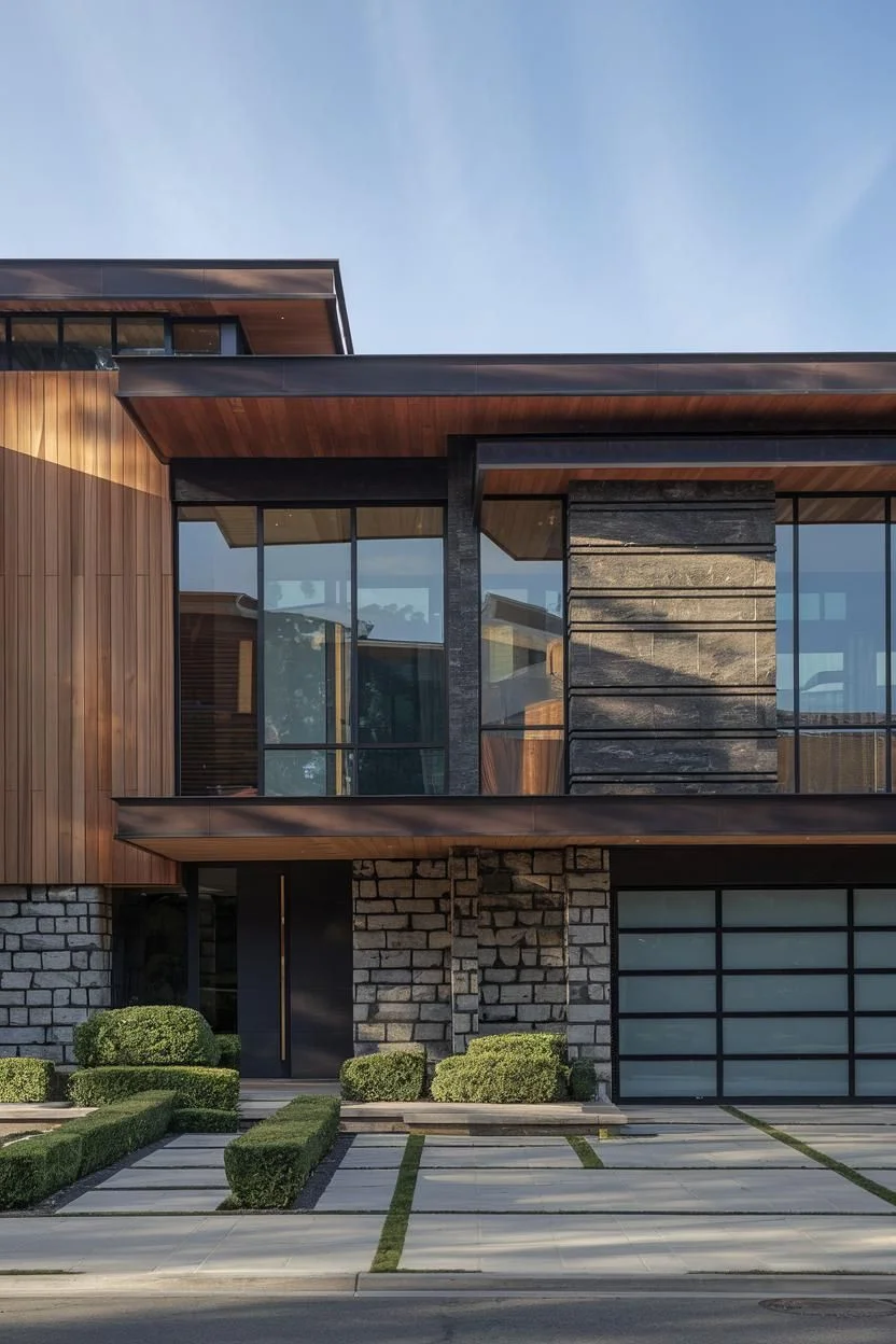 Architectural Delight with Wood Trim