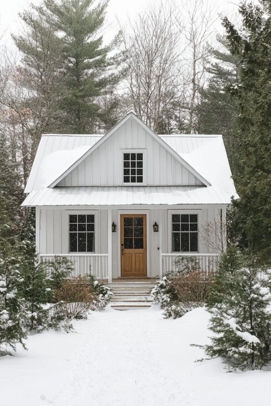 Snowy Cottage Straight From a Postcard