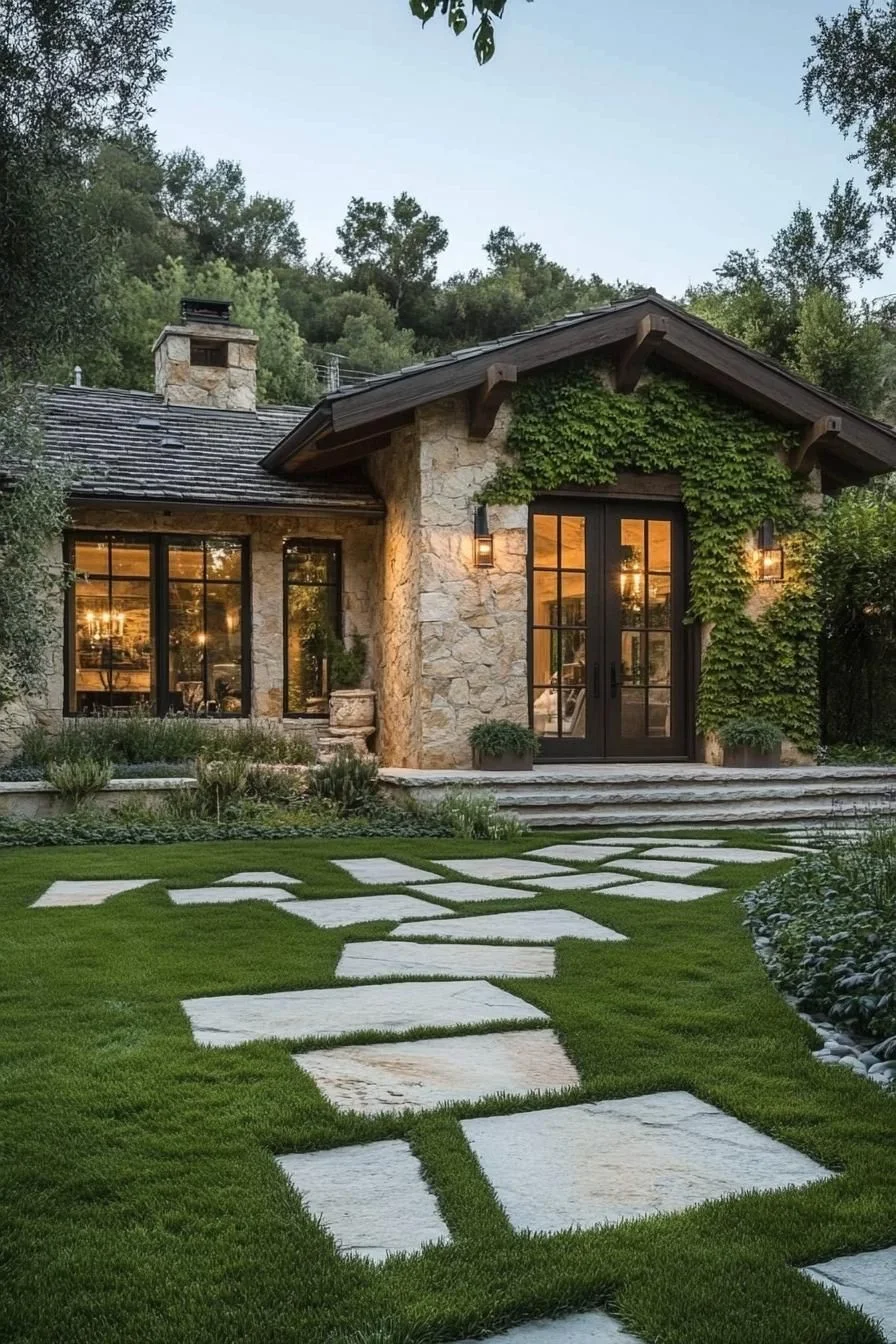 A Stone Cottage Wrapped in Ivy