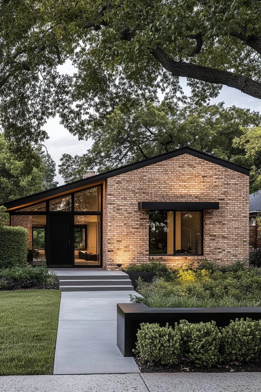 A Brick Ranch Shaded By Trees