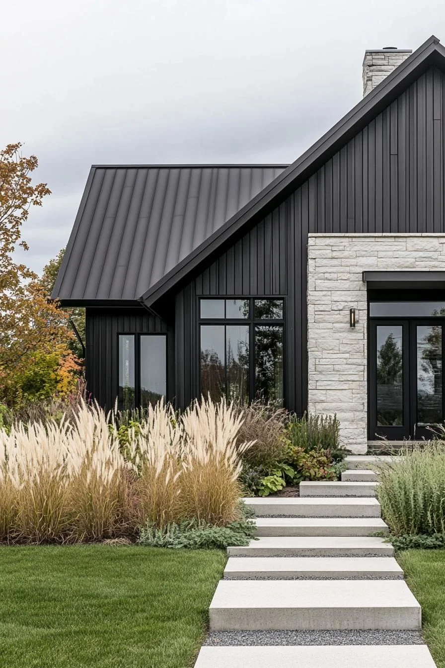 Sleek Black Beauty with Subtle Stone Accents