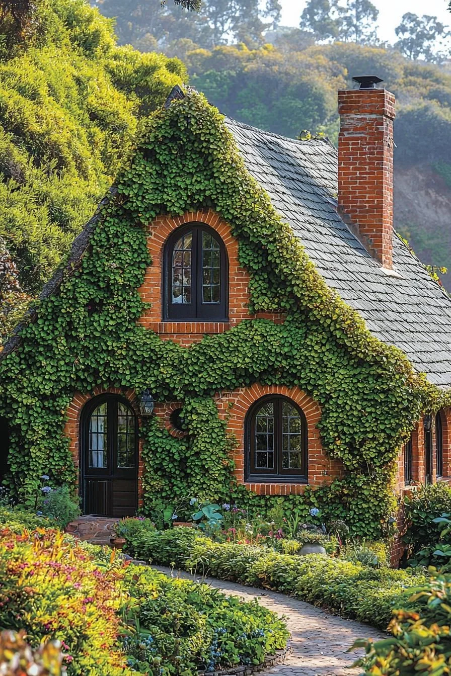 A Leafy Haven Built in Brickwork