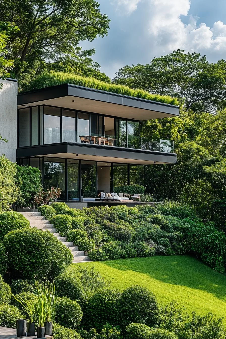 Green Hillside Perched Retreat