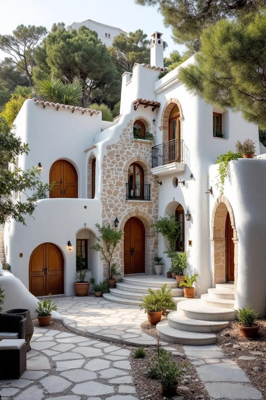 Soft White Shades in Mediterranean Design
