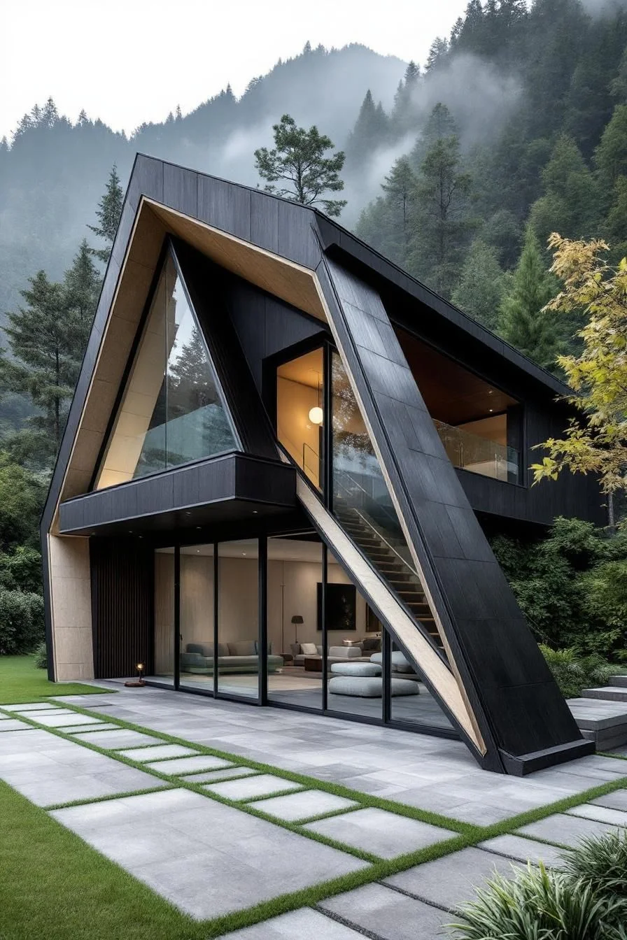A Triangular Retreat Tucked Into Nature