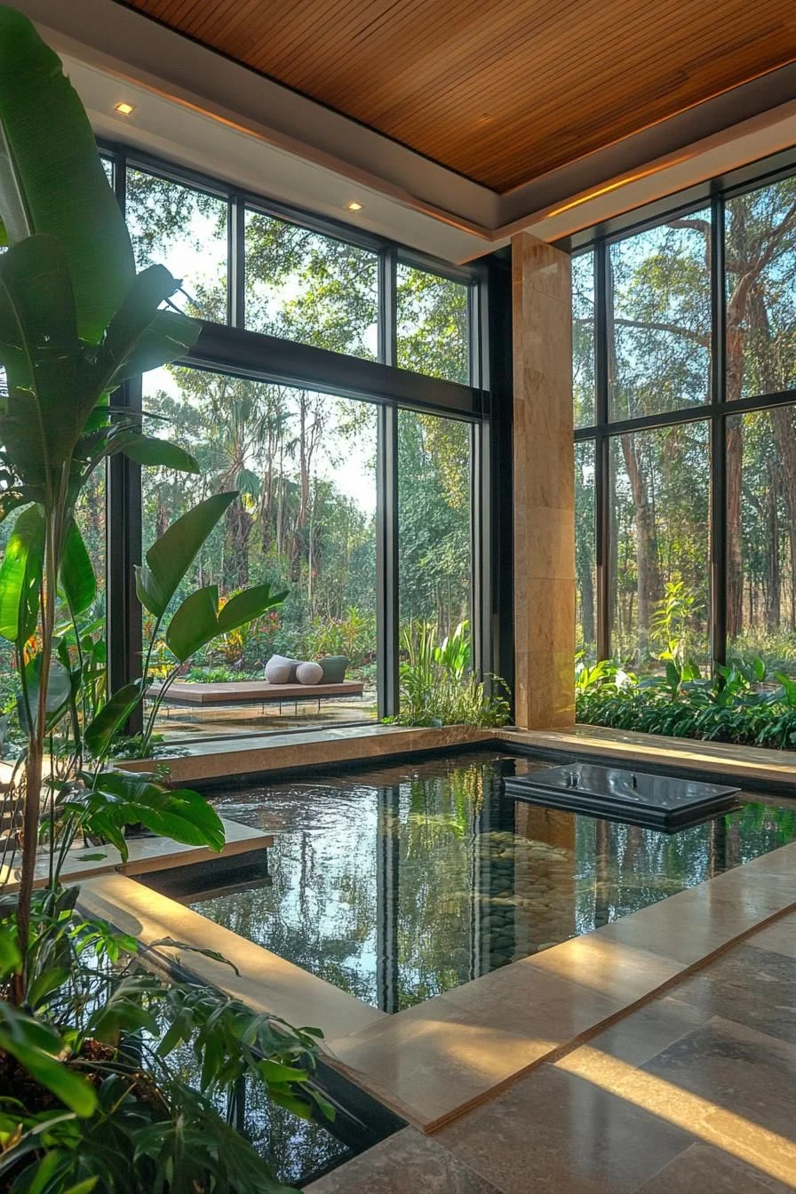 Sunlit Serenity: A Pondside Retreat