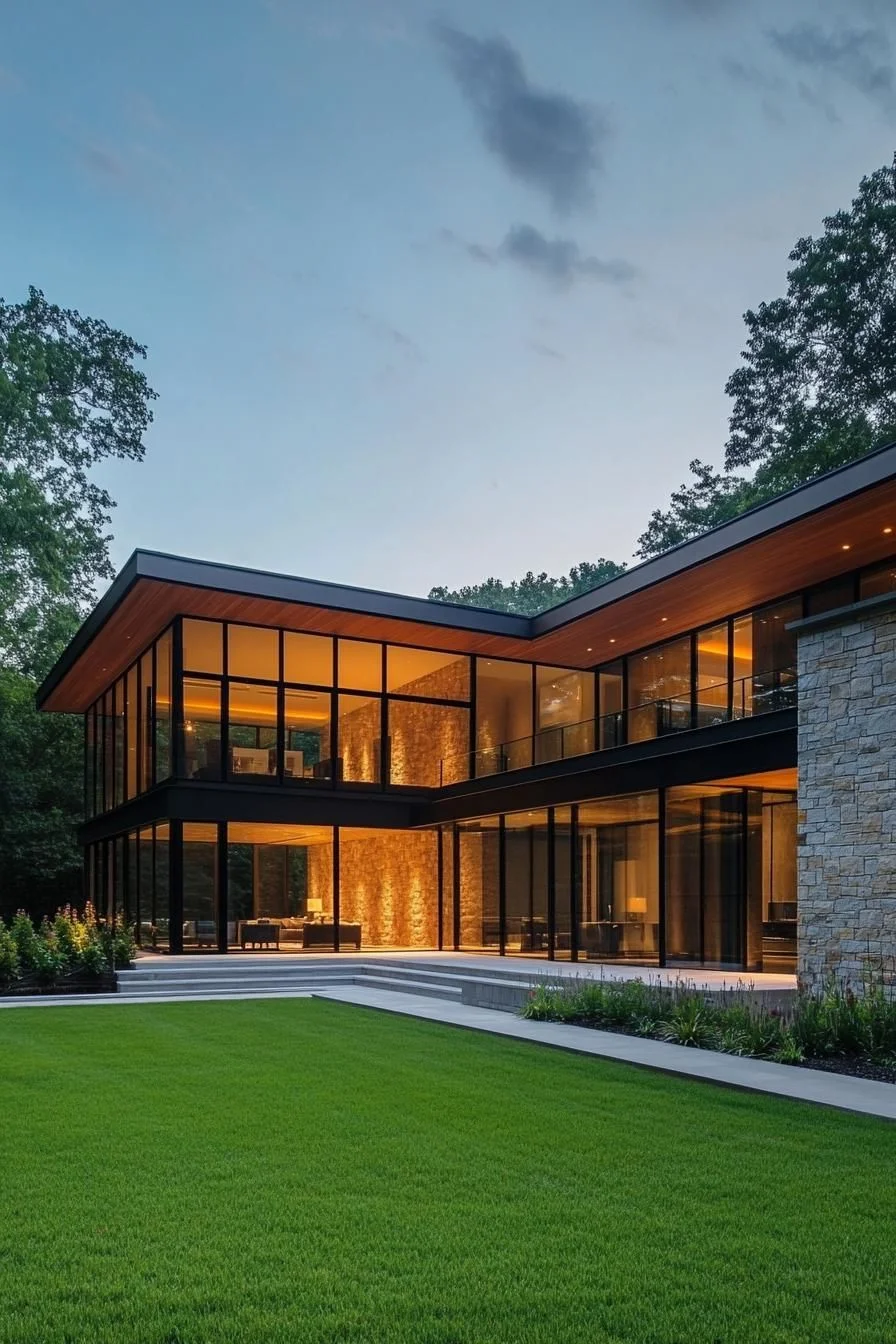 An Extravagant Glass Pavilion Home