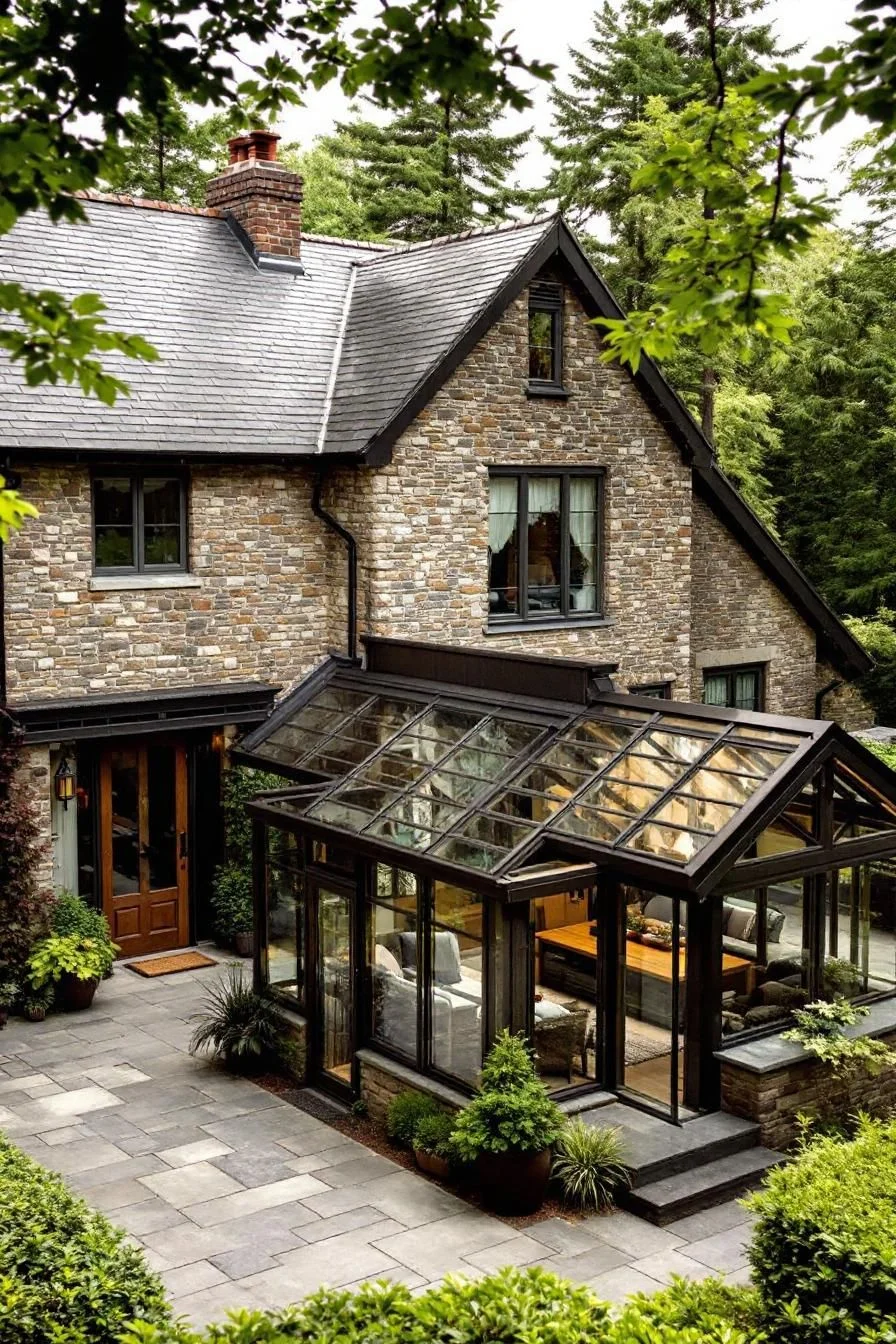 A Secluded Stone Sunroom Cottage