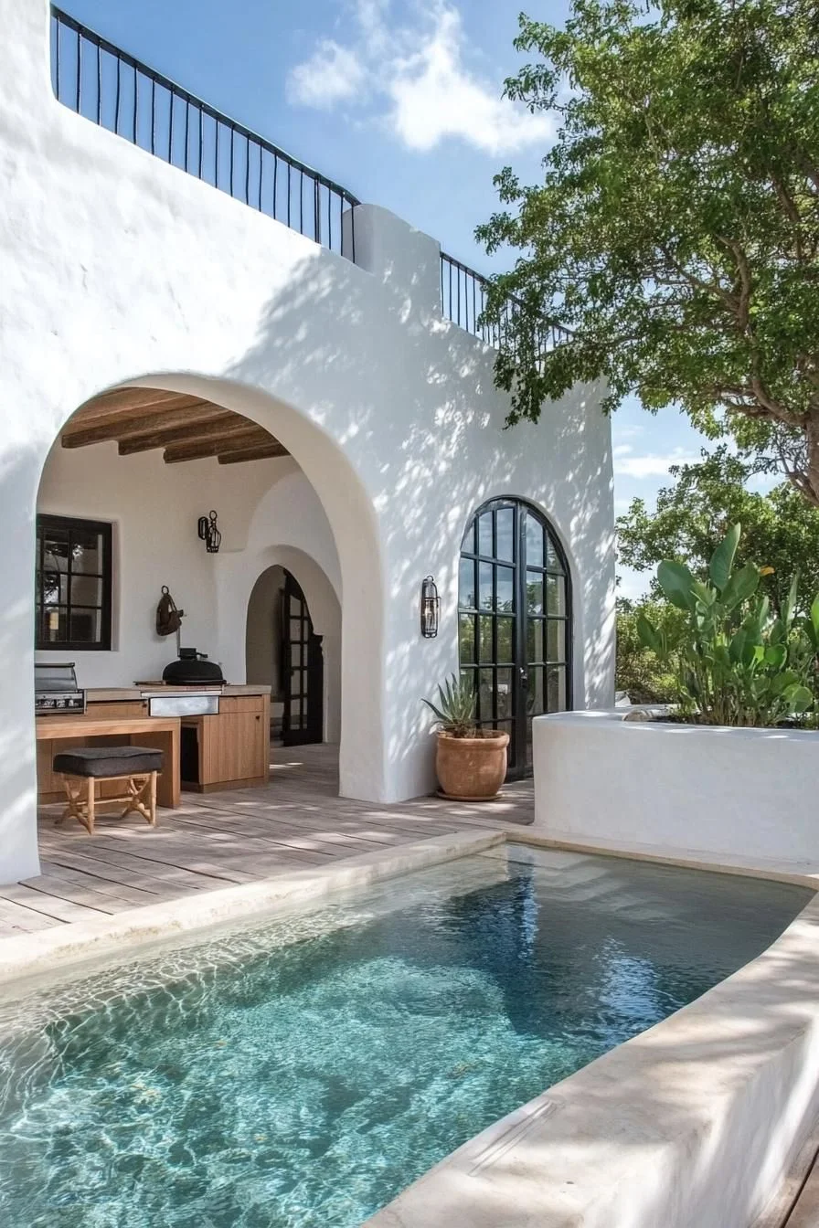 Modern Spanish House With a Poolside Retreat