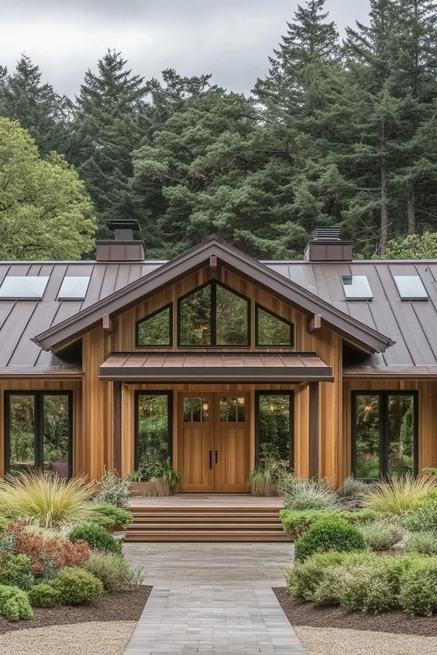 A Warm Wooded Farmhouse Entry