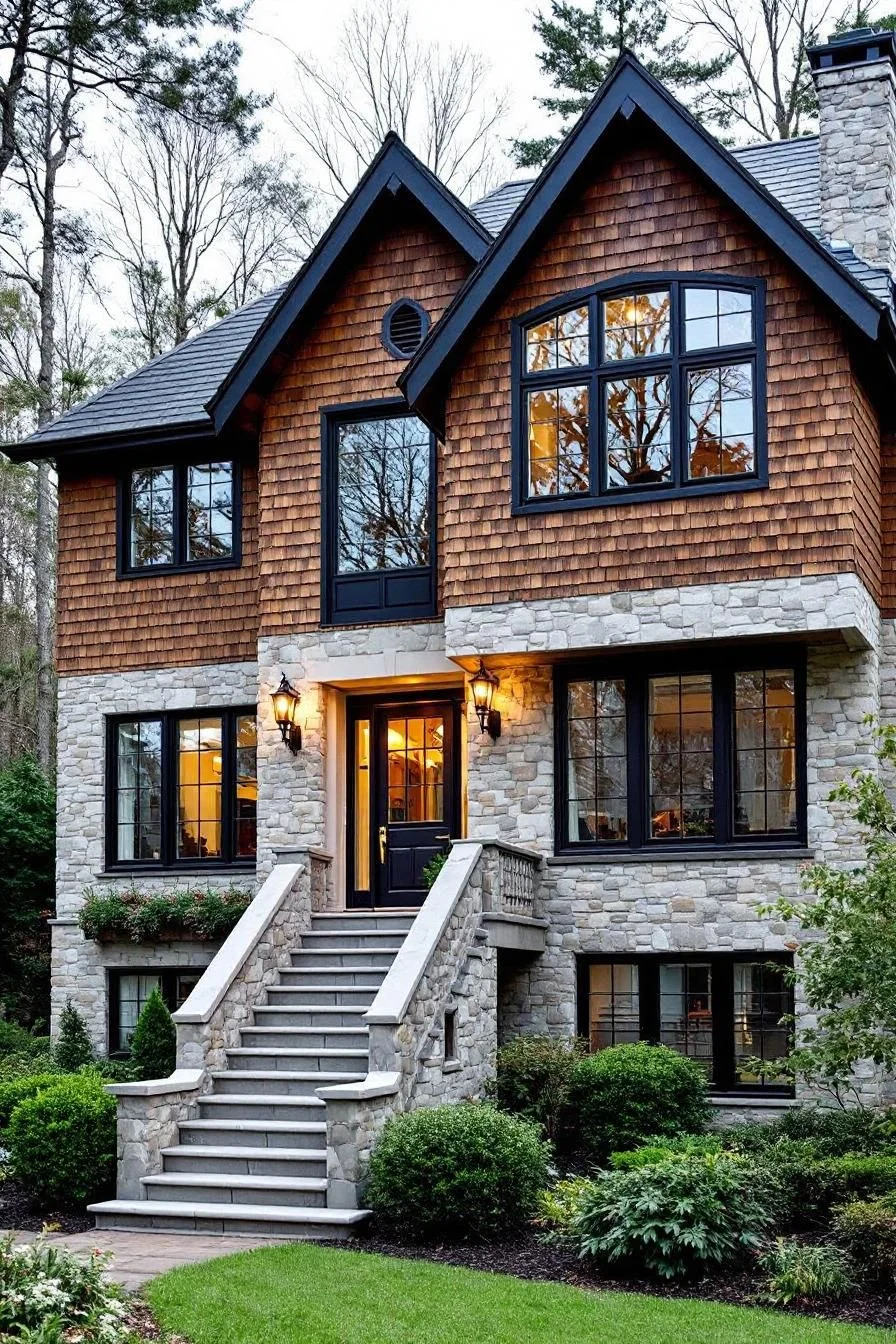 Stately Stone Cottage with Timber Details