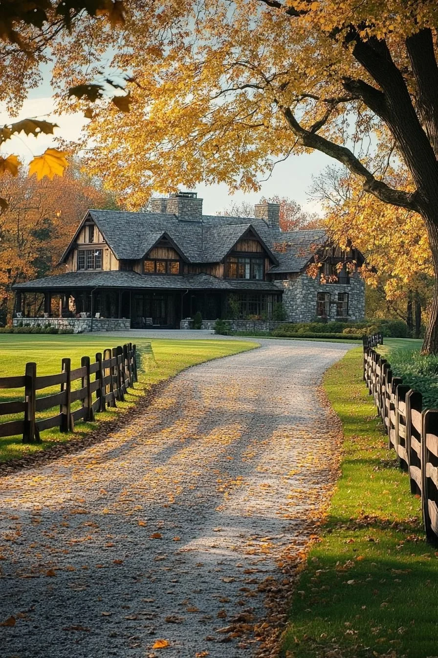 Wooded Retreat Beneath Golden Leaves