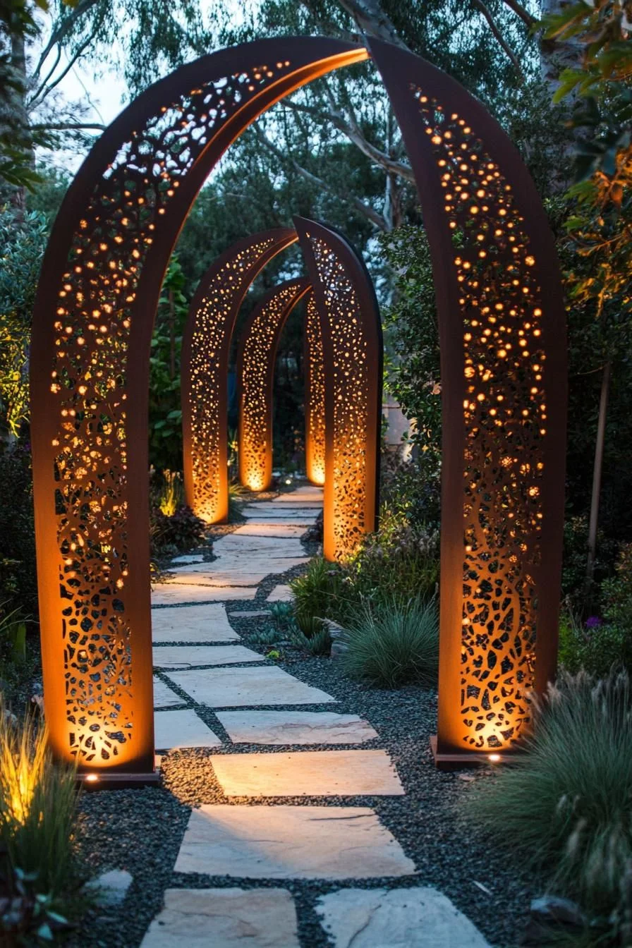 Lattice Arch Garden Walkway