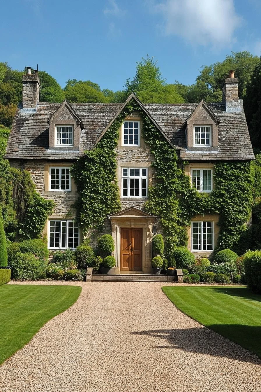 An Idyllic Stone Homestead Draped in Greenery