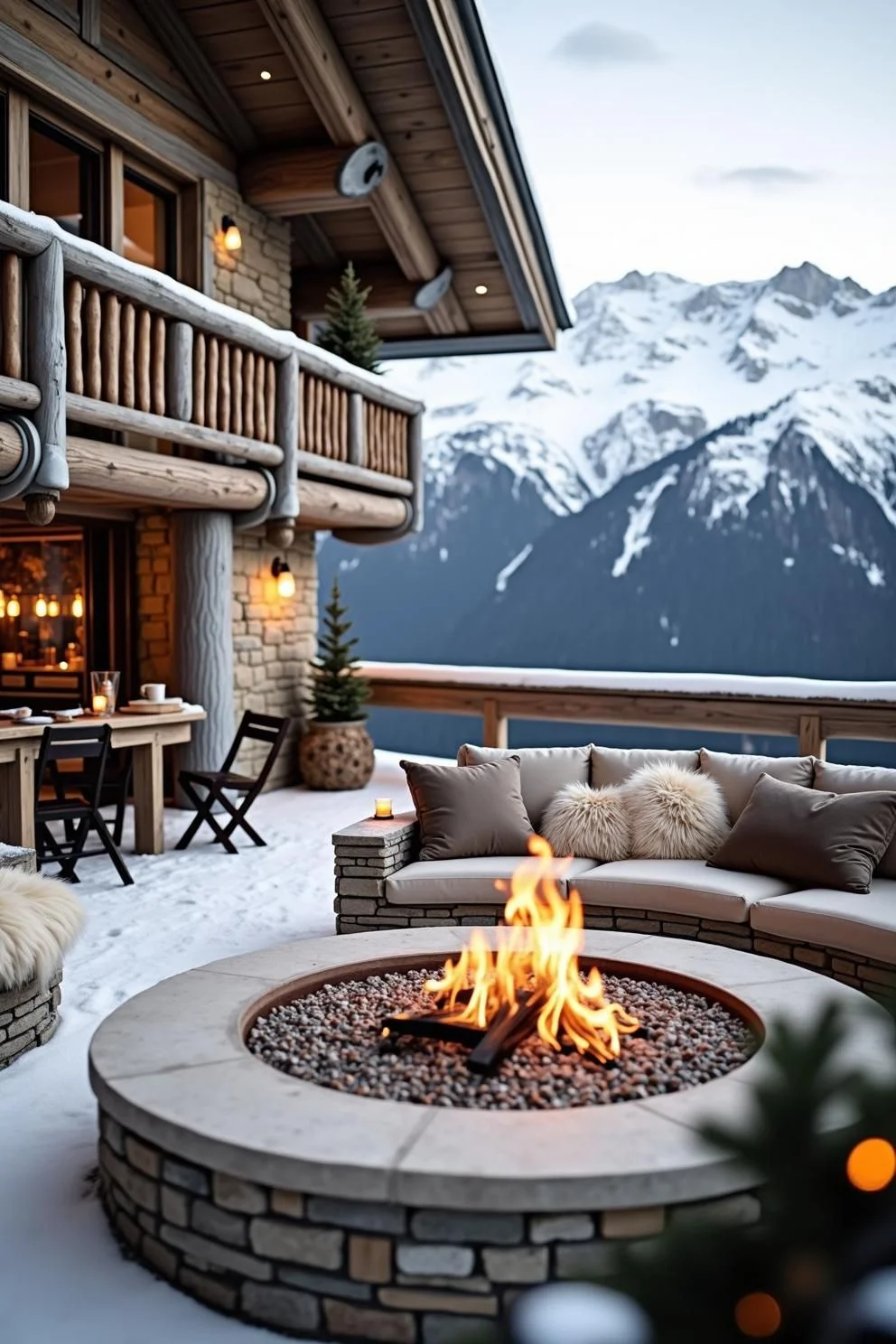 Fireside Cabin Getaway on a Snowy Ridge