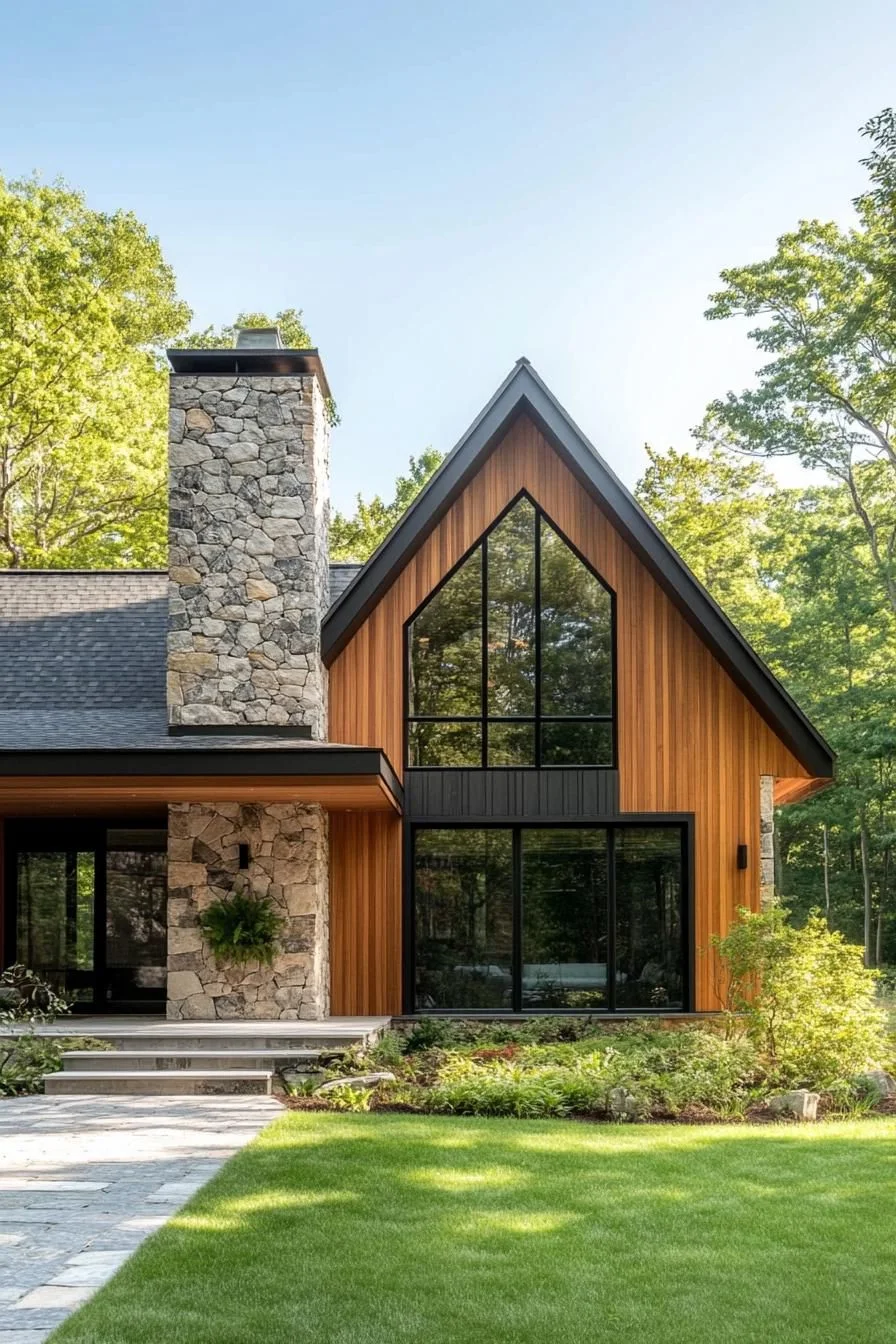 A-Frame Cabin Surrounded by Trees