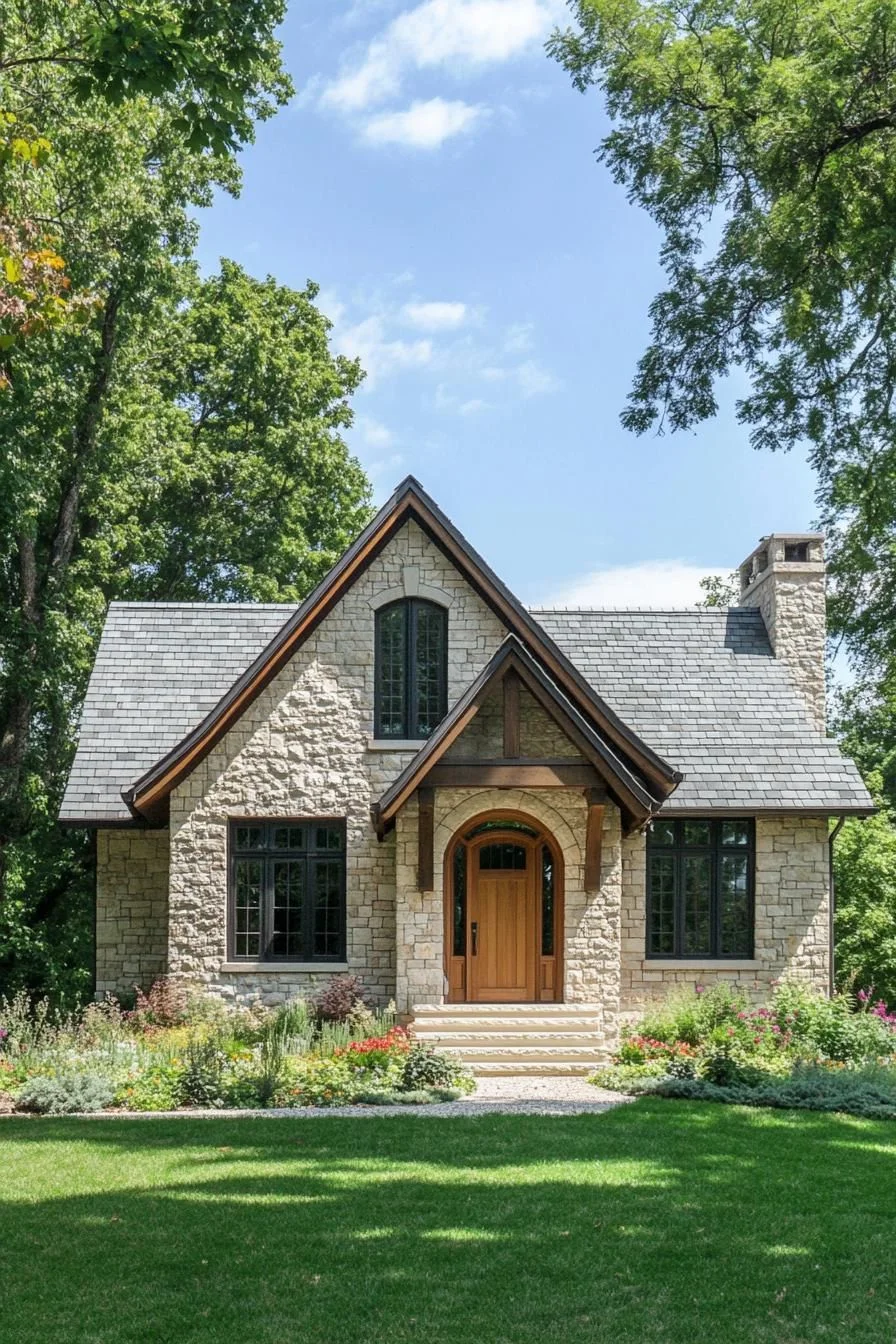 A Cheerful Stone Cottage Farmhouse
