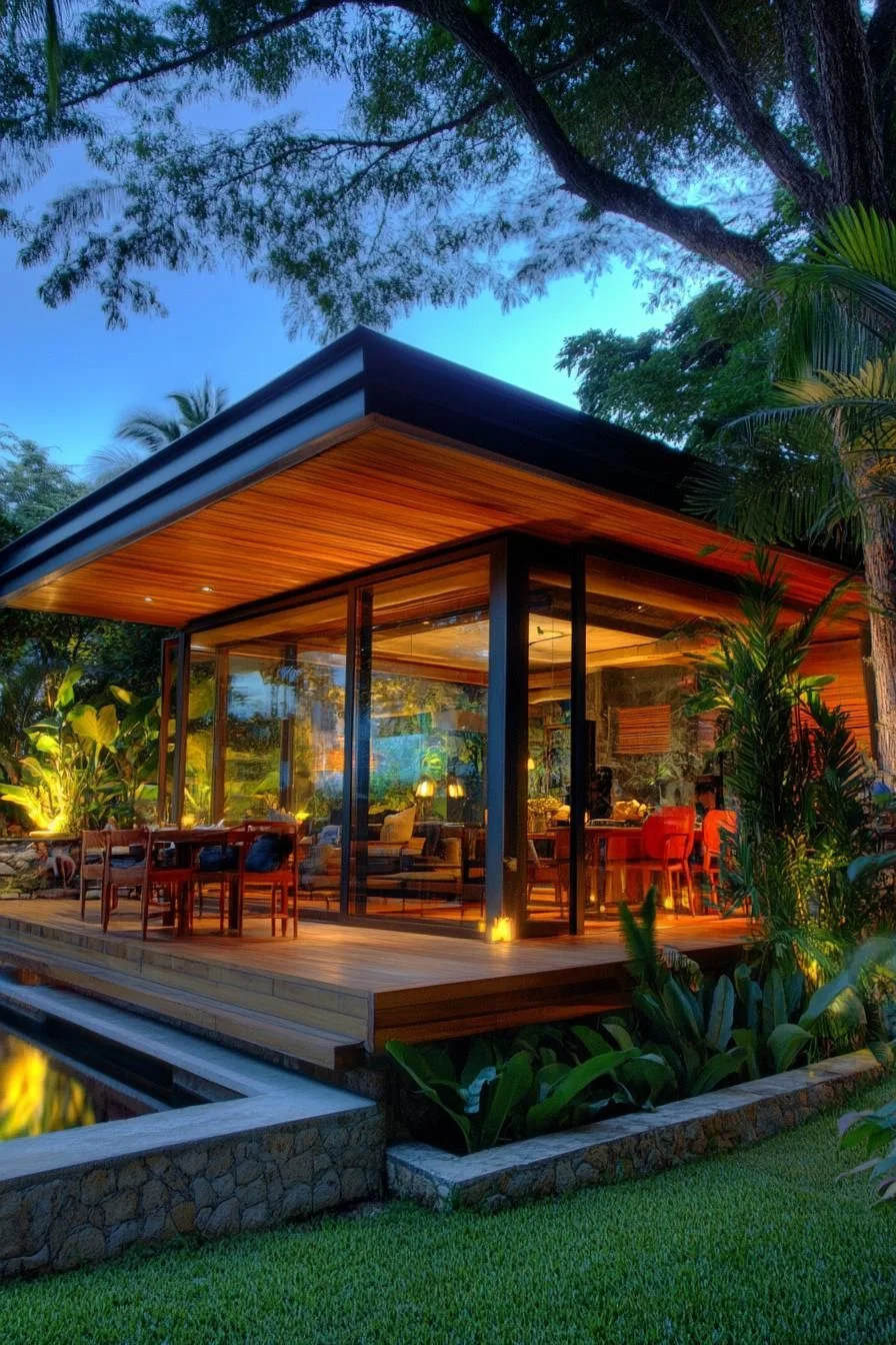 A Tropical Glow in the Glass Haven