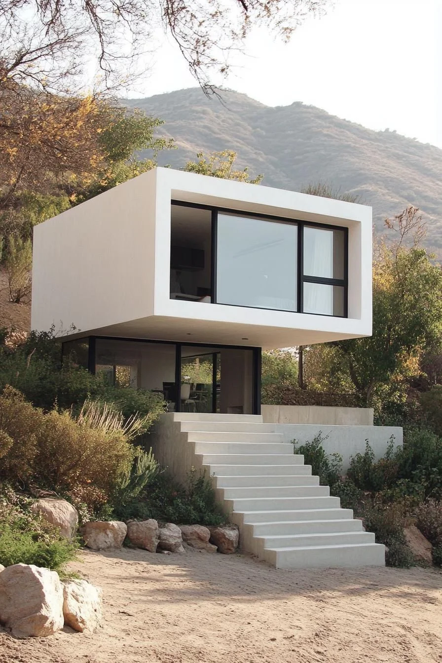 A Modern Split Level That Floats Above the Land