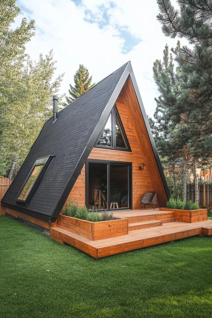 A Cozy and Stylish A-Frame Cabin