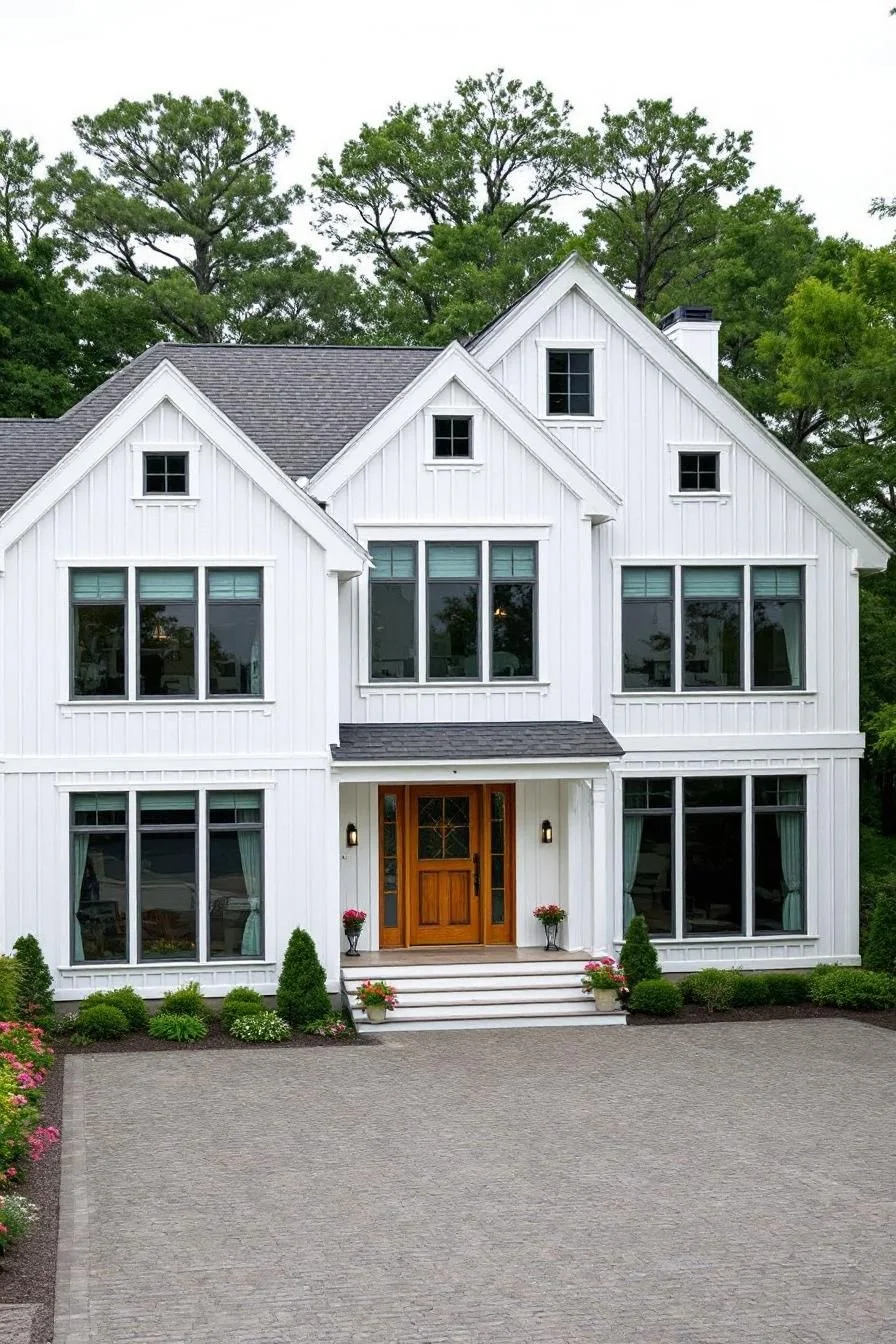 A Gabled Coastal House with Timber Details