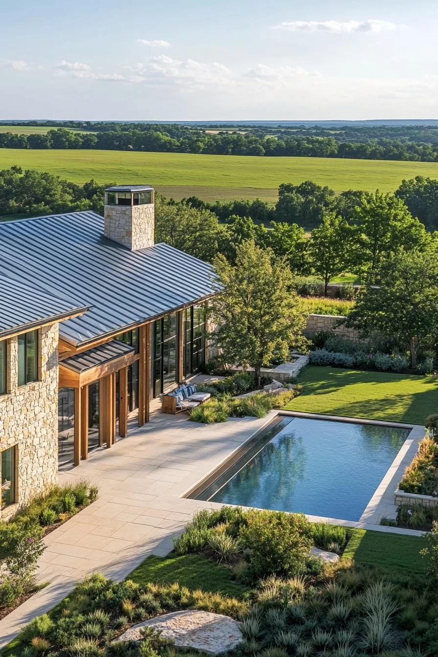 A Farmhouse With a Dreamy Pool Setting