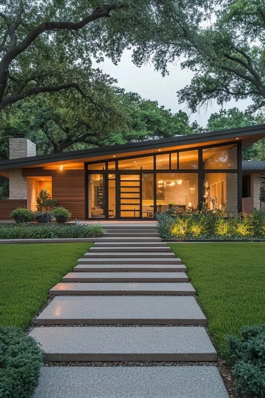 Sloped Roof Elegance in an Urban Setting