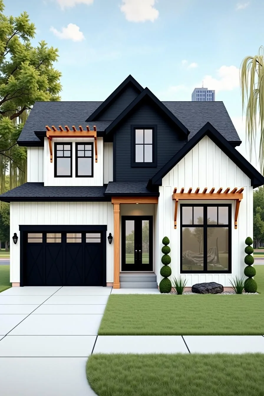 Modern Home With Crisp Lines and Cozy Feel