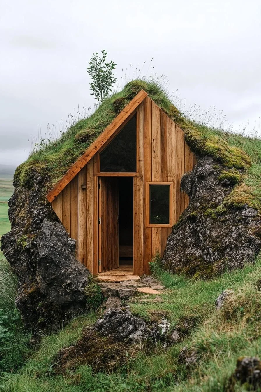 A Wooded Cabin With Hobbit-Style Charm