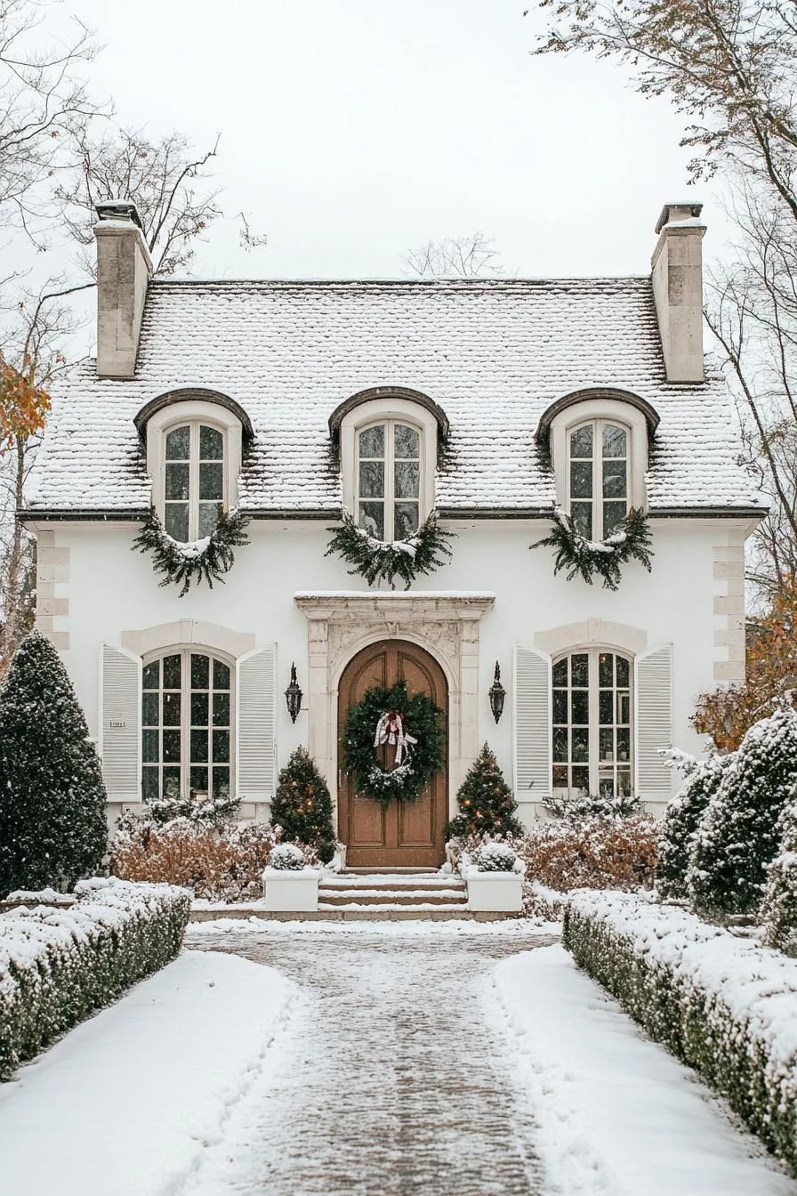 Snug Cottage Wrapped for Winter