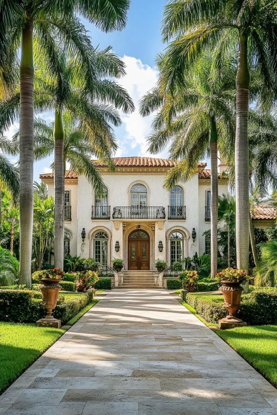 A Colonial-Style Retreat Framed by Palms