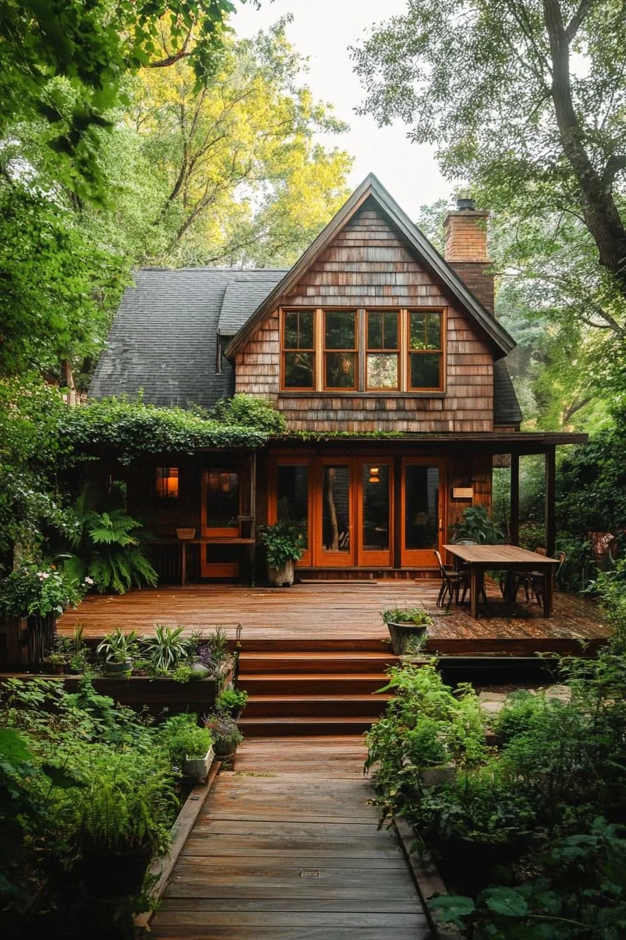 Woodland House with Rustic Charm