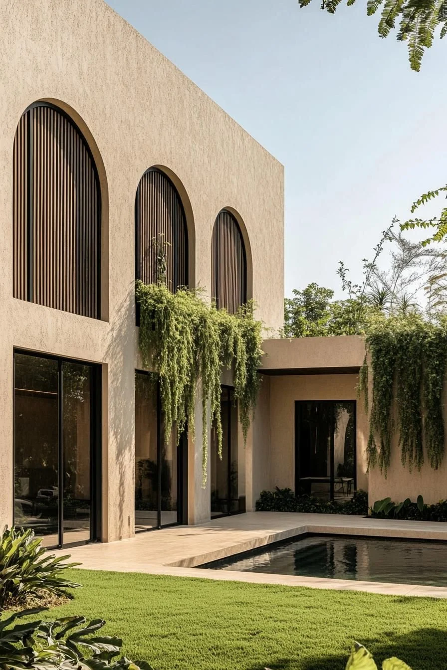 Greenery Framing a Modern Archway