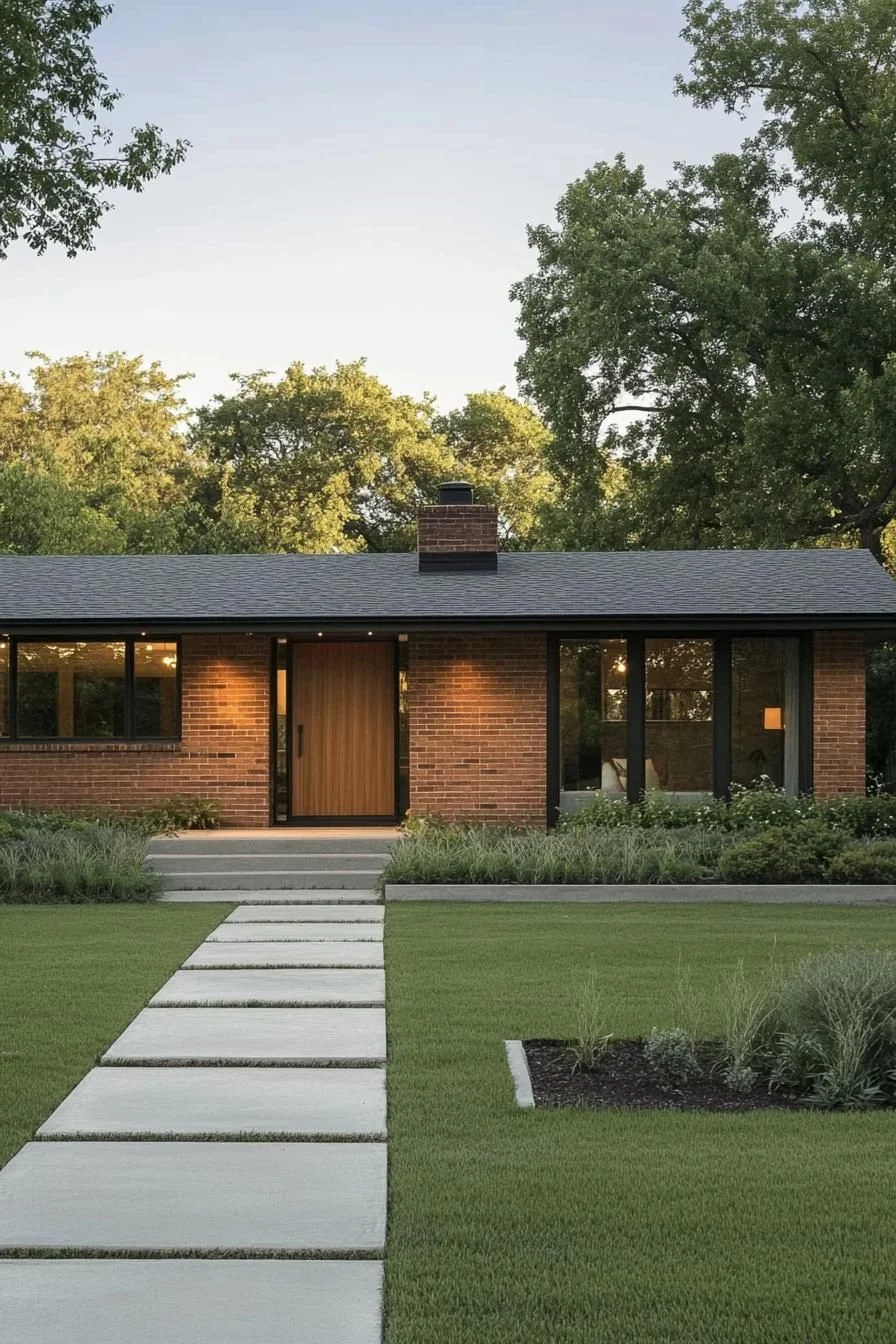 A Brick Ranch With a Standout Pathway
