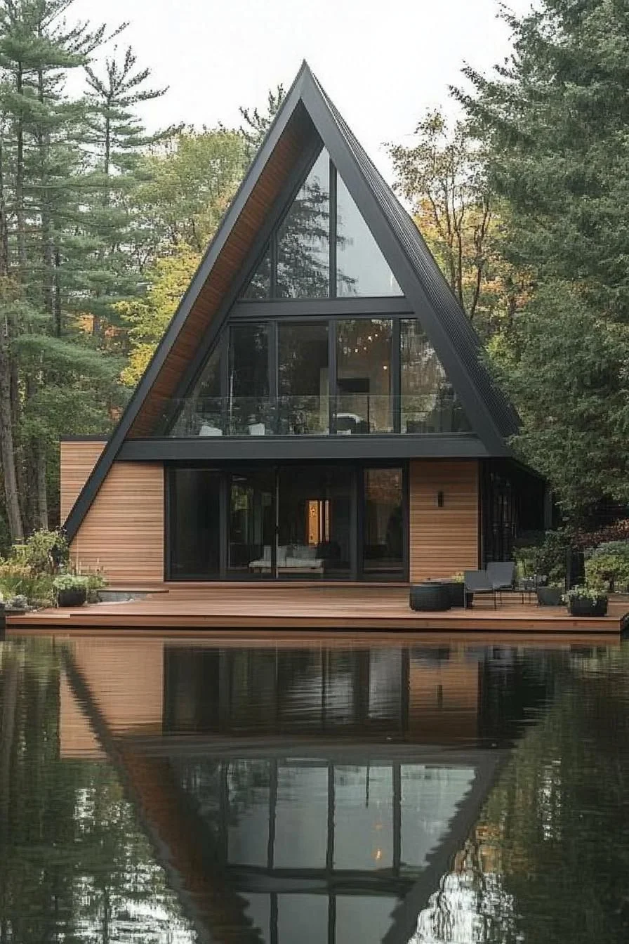 An A-Frame Retreat Hidden in the Woods