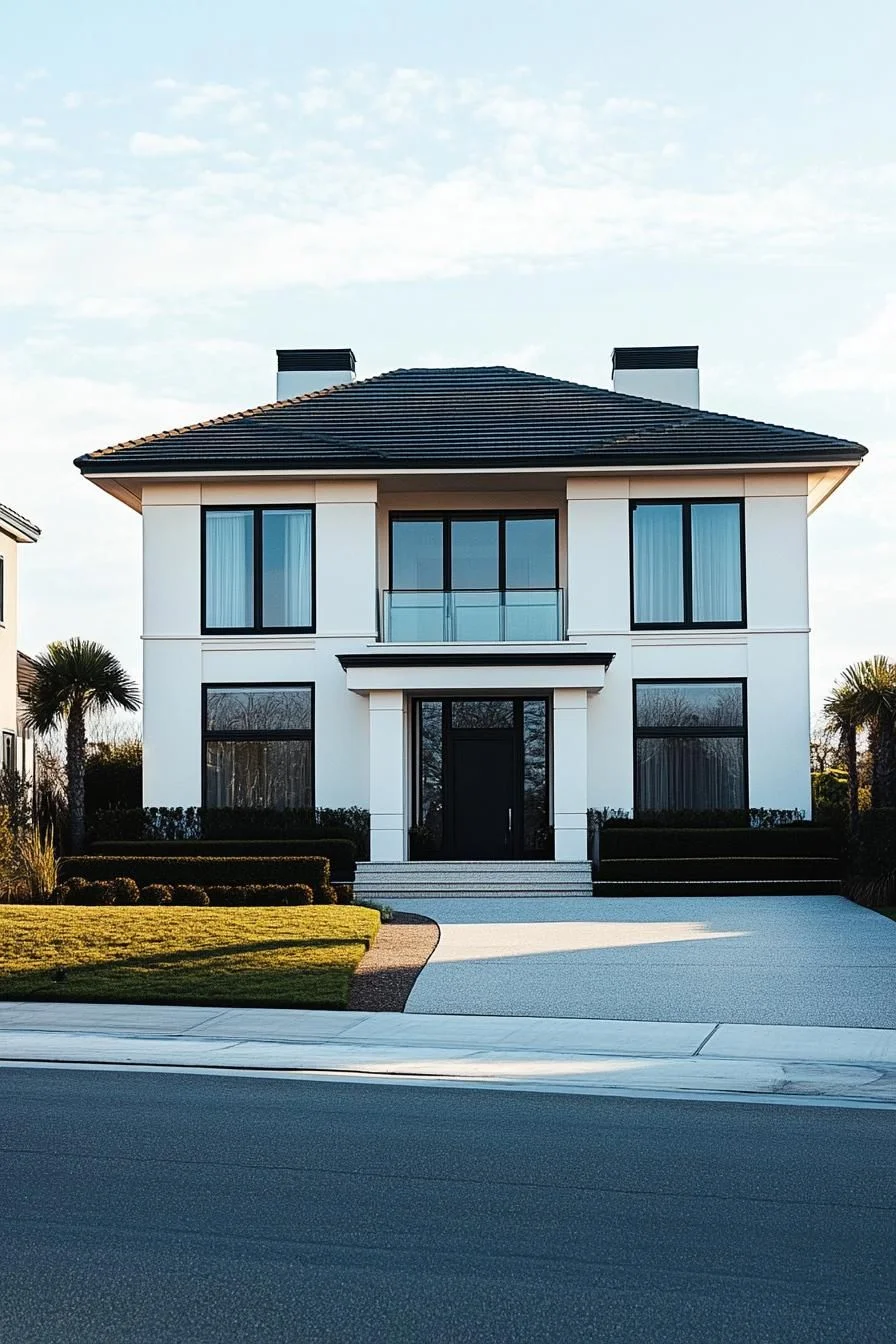 A Black-and-White Coastal House by the Shore