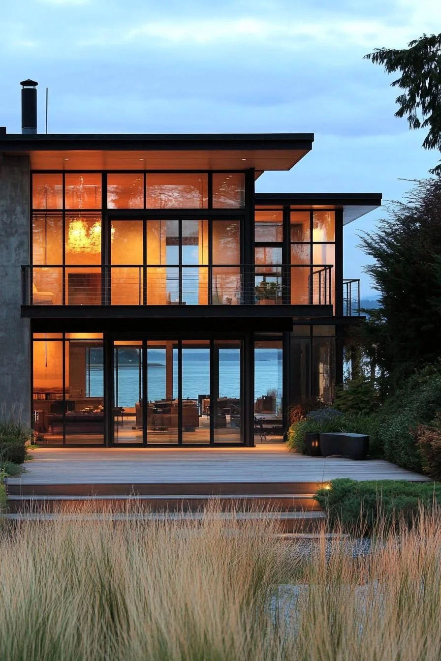 A Steel Retreat Facing the Sunset