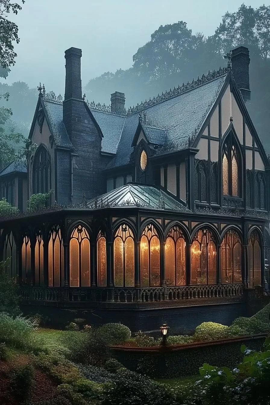 A Misty Gothic Landmark