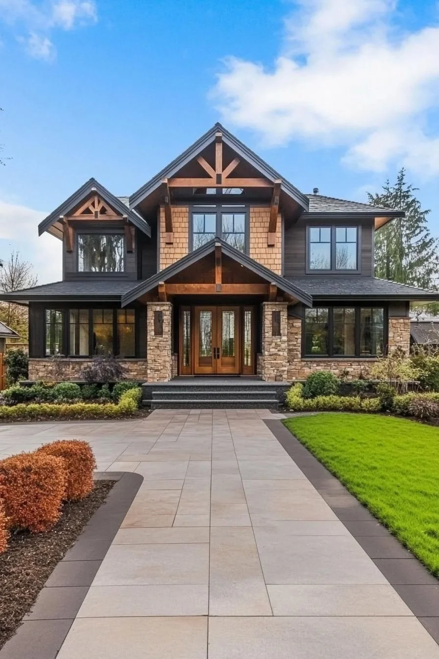 A Gabled Farmhouse of Brick and Timber
