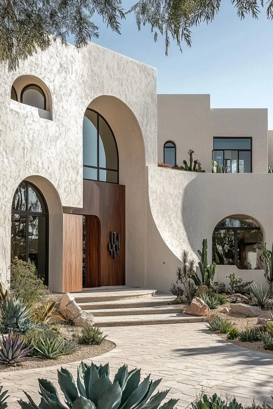 A Villa with Elegant Curves and Desert Views