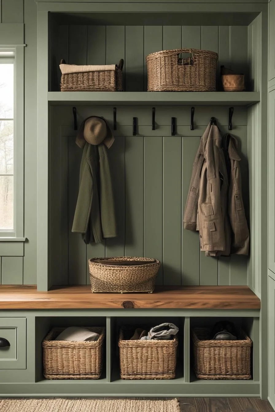 Stacked Basket Storage Idea